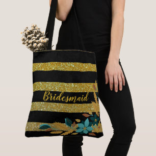 Bolsa Tote Ouros Florais Elegante Bridesmaid Blush