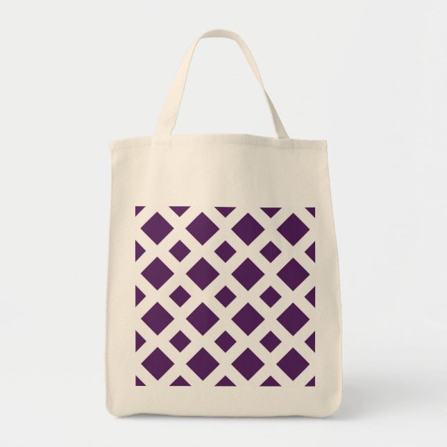 Bolsa Tote Ouros roxos em branco (Frente)