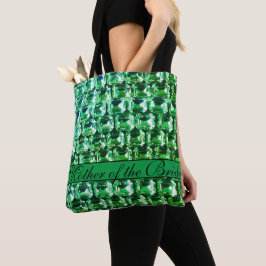 Bolsa Tote Ouros Verdes, joias de gemstone verde-vintage