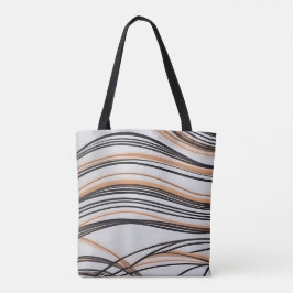Bolsa Tote outono chic de linha na moda abstrato