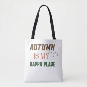 Bolsa Tote Outono É Meu Lugar Feliz – Folhas de Outono Aconch
