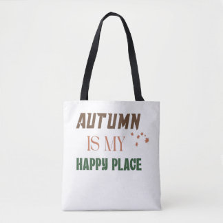 Bolsa Tote Outono É Meu Lugar Feliz – Folhas de Outono Aconch