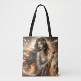 Bolsa Tote Outro ouro da Deusa Mundialmente. Texto editável