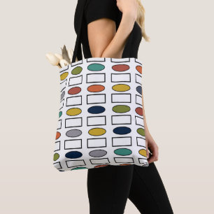 Bolsa Tote Ovais e Retângulos - Grande
