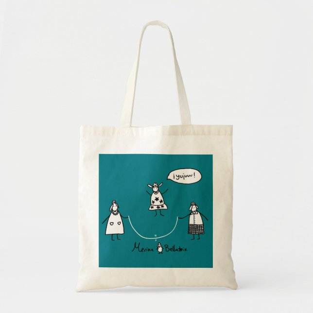 Bolsa Tote Ovejas saltando a la comba (Frente)