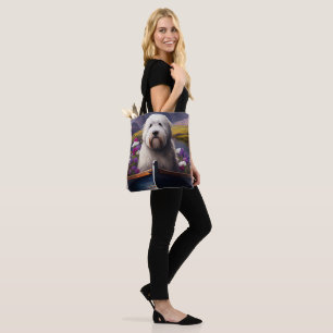 Bolsa Tote Ovelha Cachorro de Inglês em Paddle: Uma aventura