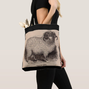 Bolsa Tote Ovinos da impressão do século XIX