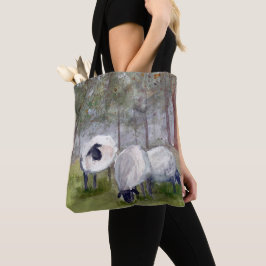 Bolsa Tote Ovinos Rustic Watercolor