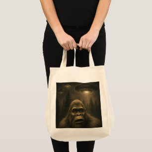 Bolsa Tote OVNI Alienígena Sasquatch Pé Grande