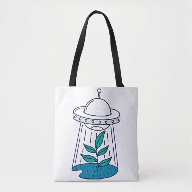 Bolsa Tote OVNI de aliens (Frente)