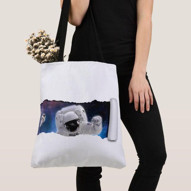 Bolsa Tote OVNI no Espaço - Encontro de Alienígena do Astrona (Close Up)