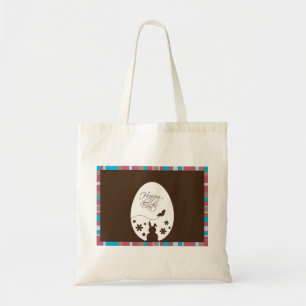 Bolsa Tote Ovo de felz pascoa moderno castanho chocolate
