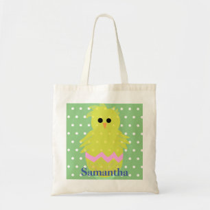 Bolsa Tote Ovo de Páscoa Caça Pintinho Amarelo de Ovo