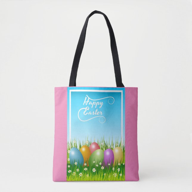 BOLSA TOTE OVOS COLORIDOS LESTE "FELZ PASCOA" (Frente)