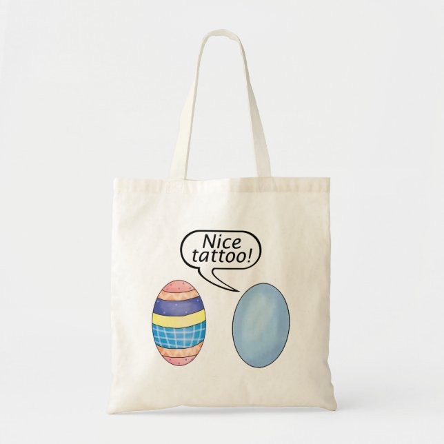 Bolsa Tote Ovos da páscoa agradáveis do tatuagem (Frente)