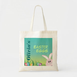Bolsa Tote Ovos da páscoa com o coelho personalizado