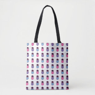 Bolsa Tote Ovos de Páscoa com Flores e Fita