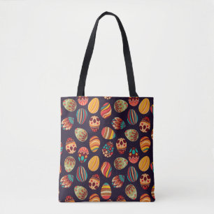 Bolsa Tote Ovos de Páscoa: design festivo sem costura.