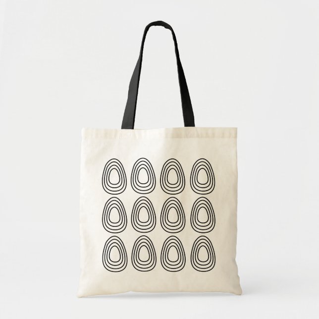 Bolsa Tote Ovos de Páscoa Geométricos Feliz Páscoa    (Frente)