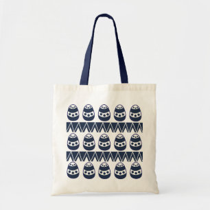 Bolsa Tote Ovos de Páscoa Listras Chevron Feliz Páscoa Padrão