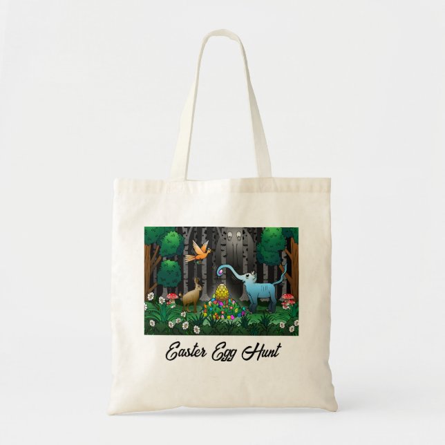 Bolsa Tote Ovos de Páscoa na Floresta Mágica (Frente)