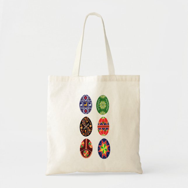 Bolsa Tote Ovos de Pysanky Ucraniano (Frente)