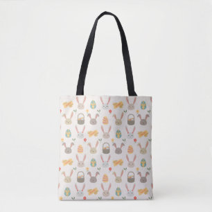 Bolsa Tote Ovos e sacola simples da páscoa dos coelhos