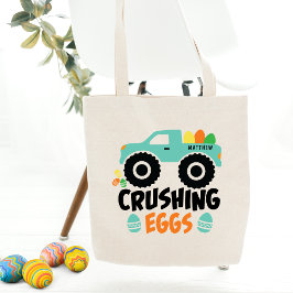 Bolsa Tote Ovos em Esmagamento Nome do Caminhão de Páscoa Mod