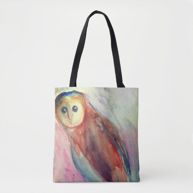 Bolsa Tote Owl Bird Art (Frente)