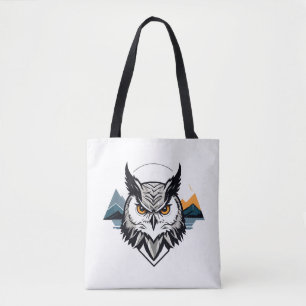 Bolsa Tote Owl Vetor Art Animal Modern Urban City Graphic