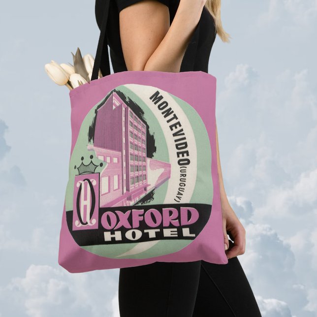 Bolsa Tote Oxford Hotel, Montevidéu, Uruguai, Viagem Antiga (Criador carregado)