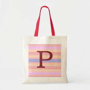 Bolsa Tote P: Monograma P Summer Stripes Tote Bag Divertido