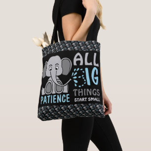 Bolsa Tote Paciência com elefante