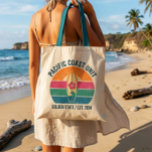 Bolsa Tote Pacific Coast Surf Canvas Tote Bag<br><div class="desc">Ride the wave with our "Pacific Coast Unit" premium design. Featuring a classic vintage surfboard and a retro sunset palette,  this graphic captures the timeless spirit of the Golden State. Perfect for surf enthusiasts and fans of 90s aesthetic streetwear. Established in 1994,  designed for the endless summer</div>