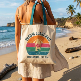 Bolsa Tote Pacific Coast Surf Canvas Tote Bag
