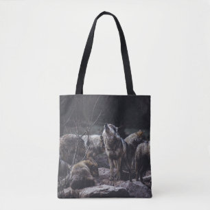 BOLSA TOTE PACOTE WOLF NA FORMAÇÃO ROCK