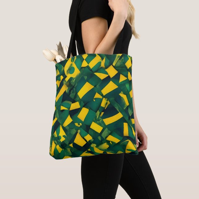 Bolsa Tote padrão abstrato brasileiro (Close Up)