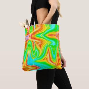 Bolsa Tote Padrão Abstrato de cor brilhante