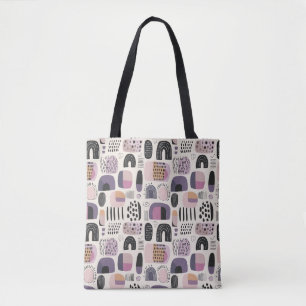 Bolsa Tote Padrão Abstrato Geométrico Boho