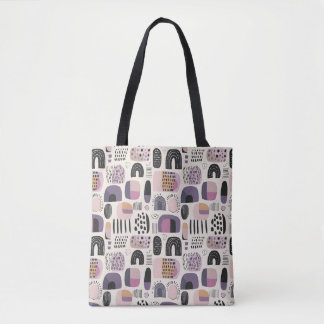 Bolsa Tote Padrão Abstrato Geométrico Boho