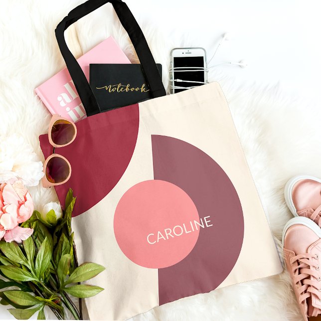 Bolsa Tote Padrão Abstrato Personalizado de Meados do Século (Criador carregado)