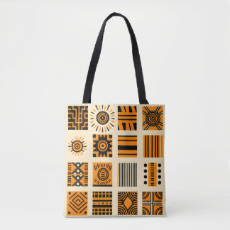 Bolsa Tote Padrão africano vibrante