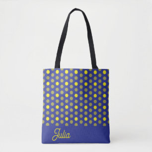 Bolsa Tote Padrão Amarelo de Abstrato simples elegante
