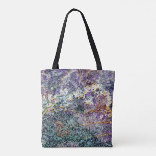 Bolsa Tote padrão ametista de textura de pedra gem mineral am