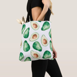 Bolsa Tote Padrão Aquarela Avocado