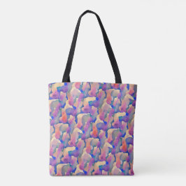 Bolsa Tote - Padrão Aquarela Multicolorida