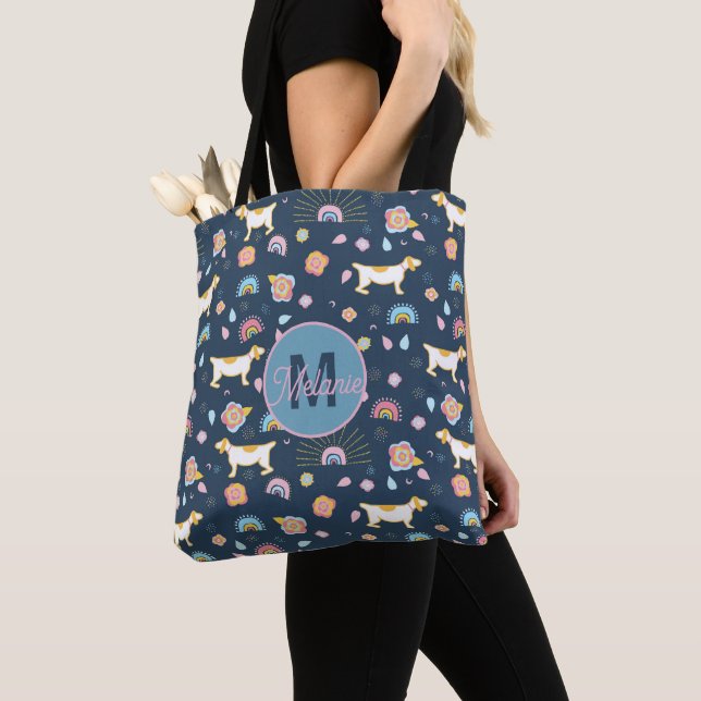 Bolsa Tote Padrão arco-íris de conservky cúbico personalizado (Close Up)