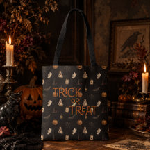 Padrão Assustador Vintage Halloween Doces ou Trave