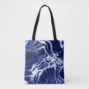 Bolsa Tote Padrão azul espiralado