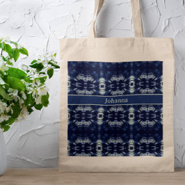 Bolsa Tote Padrão Boho Personalizado de Folha de Palmeira Azu